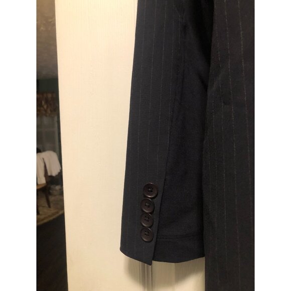 BCBG maxazria women's black striped suit jacket size: M - Picture 4 of 5